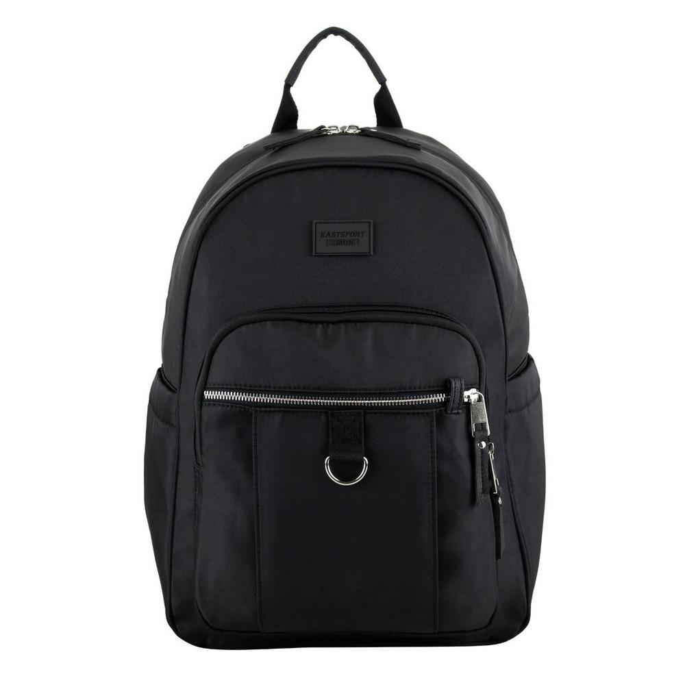 Eastsport Limited Backpack Everyday School & Travel Bookbag Black Chrome‎